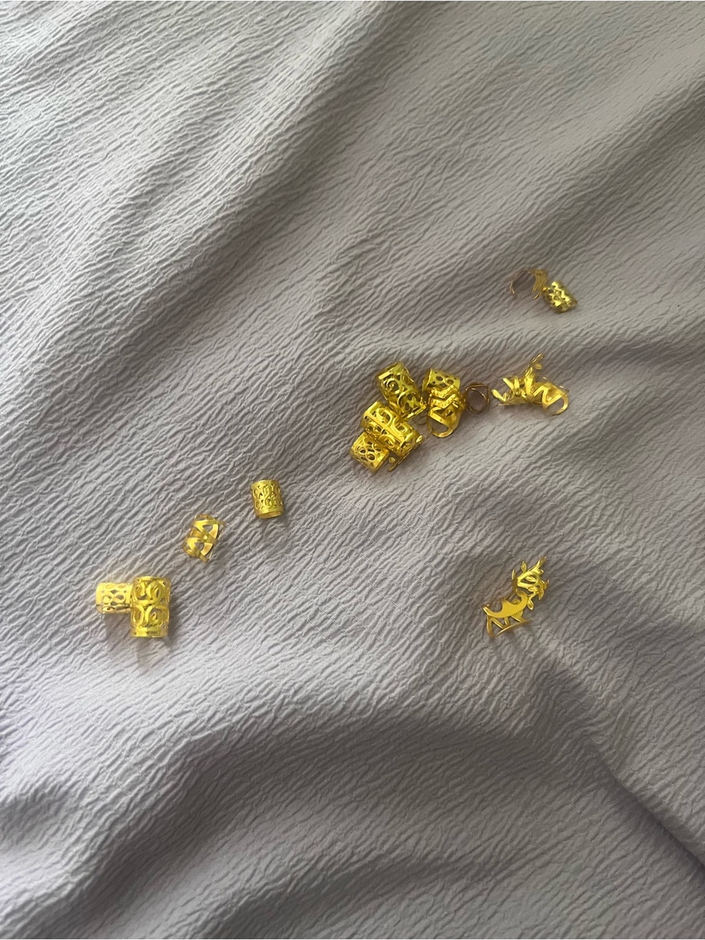Gold Tone Decorative Hair Charms